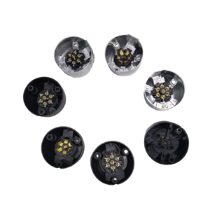 Boîtier de <span class=keywords><strong>prise</strong></span> de <span class=keywords><strong>remorque</strong></span> robuste <span class=keywords><strong>12V</strong></span> de style européen à <span class=keywords><strong>7</strong></span> <span class=keywords><strong>broches</strong></span> rondes, connecteur en aluminium/PVC pour camions, caravanes, camping-cars et bateaux - Product Image 1
