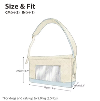 Sac de transport pour animaux de compagnie à bandoulière large, sacoche de voyage portable pour chiens et chats, accessoires de transport pour animaux