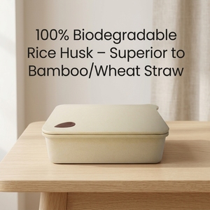 Lonchera Ecológica Biodegradable Apta para Microondas, Libre de BPA, para el Regreso a Clases, Hecha de Cáscara de Arroz, Educativa - Product Image 2