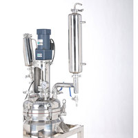 Cuve de réaction mélangeuse à double enveloppe en acier inoxydable, résistante à la corrosion, à haute pression et à haute température, avec moteur et condenseur