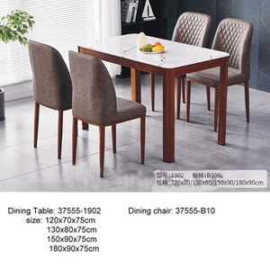 Modern Sintered Stone Top <b>Dining</b> Set <b>With</b> Iron Legs For Home Hotel And Apartment <b>Dining</b> Room Decor - Product Image 1