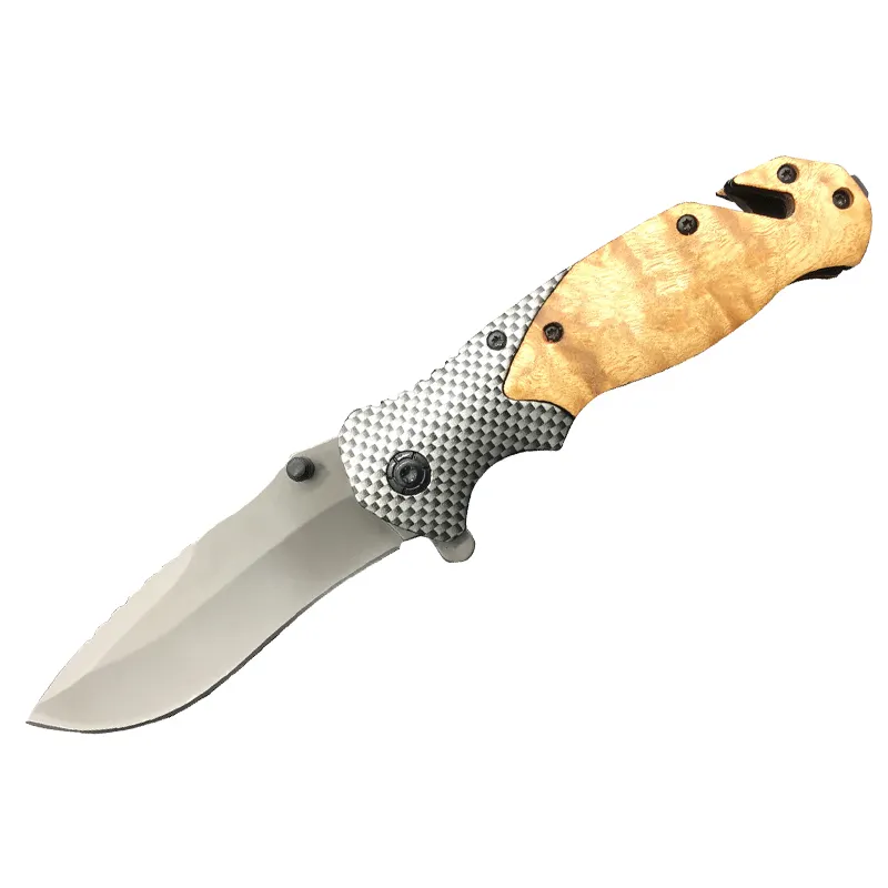 קידום נייד מתקפל סכין מתנה מתקפל חד להב סכין כיס סכין עם ידית עץ X50
