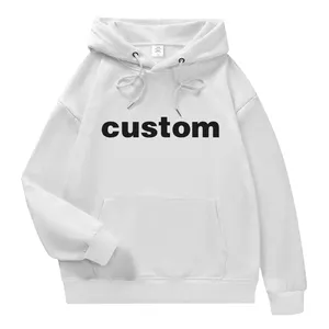 Giá bán buôn Heavyweight cắt hoodie, biểu tượng tùy chỉnh Puff in áo thun Hoodies cho nam giới