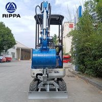 Mini-chargeuse compacte Rippa Approved Bager, excavatrice rotative bon marché de 1 tonne et 1,5 tonne, livraison gratuite, excavatrice de terrassement