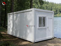 Maison conteneur à assemblage rapide, système sanitaire complet, préfabriquée sur mesure pour hôtels et appartements, design moderne