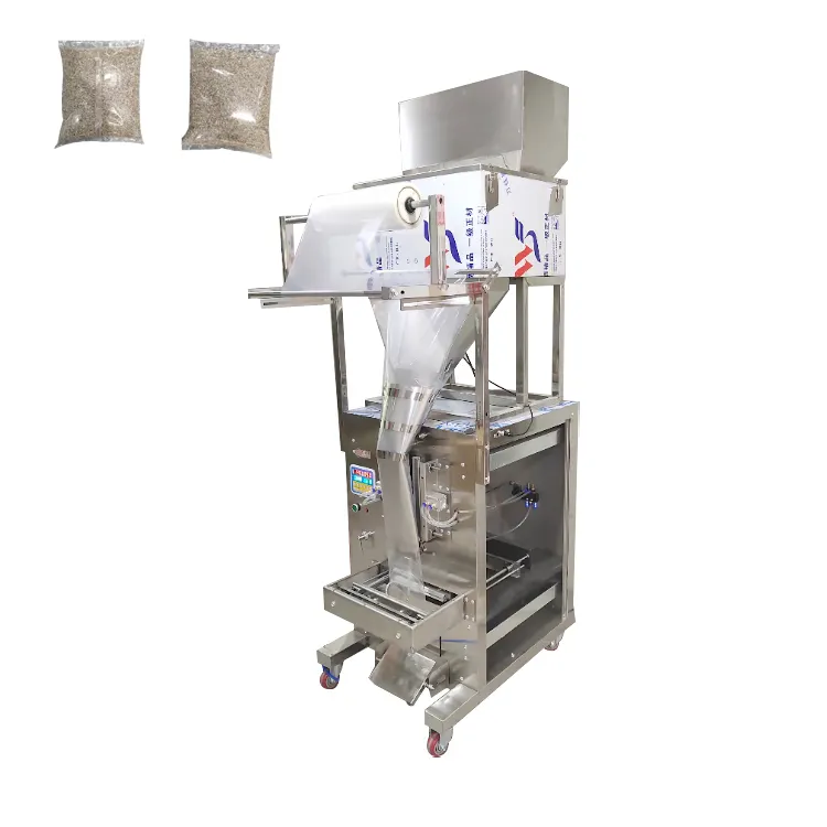 mini chips wheat flour milk powder spices for small busines dry fruit & nuts machines granule soft candy rice packing machine