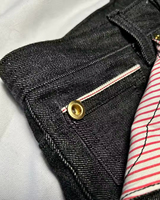 Jean en denim japonais original à ourlet brut, coupe droite, ample et décontractée, vintage, lavage clair, avec boucle arrière personnalisée, pour homme
