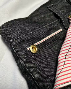 بنطلون جينز رجالي بقصة مستقيمة وفضفاضة بتصميم عتيق وغسيل فاتح من الدنيم الياباني الأصلي - Product Image 5