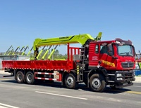 Guindaste Móvel Hidráulico Montado em Caminhão Sinotruk HOWO 8x4 de 14 Toneladas com Braço Telescópico de 5 Seções para Projetos de Construção