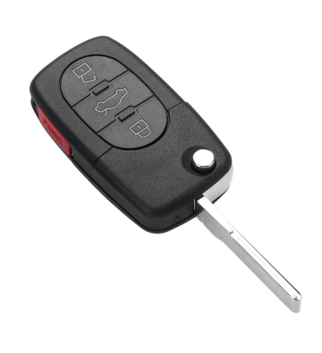 4 Buttons 4D0837231E 434Mhz ID48 Chip Car Key Fob Flip Remote Key Keyless Go Entry Remote Car for Audi A4 S4 A6 A8 TT 1997-2005