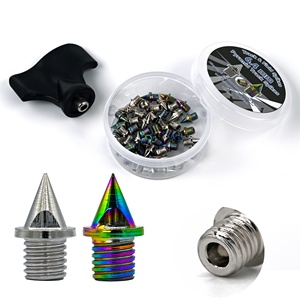 ไม่มีโลโก้48ชิ้น6.4มม. 1/4 "แทร็กและฟิลด์พีระมิดน้ำหนัก1.1กรัมกลวงออกเปลี่ยนรองเท้าโลหะผสมเหล็กความแข็งสูง - Product Image 1