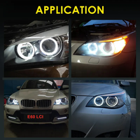 Remplacer halogène E60 E61 2008-2010 LCI haute puissance voiture lumière 60W led Angel Eye pour BMW