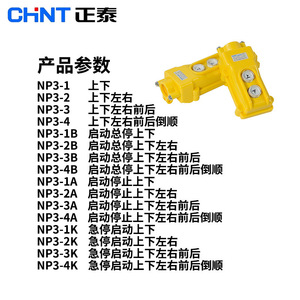 Interruptor de Botón de Control para Polipasto Eléctrico Chint NP3, Control Remoto para Grúa de Pórtico, Subir, Bajar, Izquierda, Derecha, Arrancar, Detener - Product Image 2