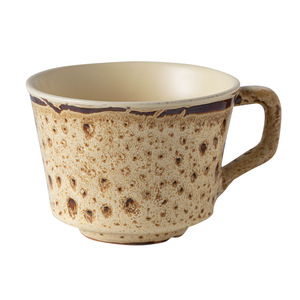 Tasse en céramique japonaise rétro mate, cuite au four, avec anse, couleur unie, pour le thé de l'après-midi, mug à café au design créatif - Product Image 5