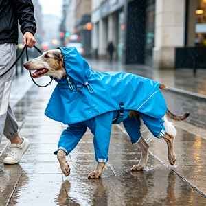 Impermeable y Transpirable de Poliéster Simple para Perros Medianos/Grandes, Tela Cómoda, Reflectante Nocturno, para Mascotas - Product Image 2