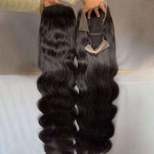 Pelucas de <span class=keywords><strong>Cabello</strong></span> Humano Virgen Indio Natural Ondulado al por Mayor Baratas con Encaje Frontal Completo HD 13x4 <span class=keywords><strong>en</strong></span> Venta - Product Image 2