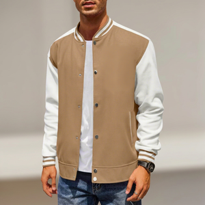 OEM Bulk Custom Embroidered Windproof High Street Style Autumn Letterman <b>Varsity</b> <b>Jackets</b> Unisex <b>Vintage</b> Baseball <b>Jacket</b> - Product Image 1