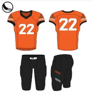 Wholesale Youth Printed Green Football Jersey Men Black Design American Football Uniform