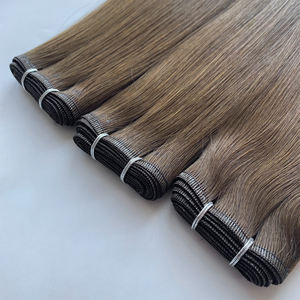 Extension Cinesi Vergini a Trama Piatta, Aspetto <span class=keywords><strong>Naturale</strong></span>, Lunga Durata, Volume Duraturo, Doppio Filamento, Colore Marrone Bellissimo, 14-24 Pollici - Product Image 6