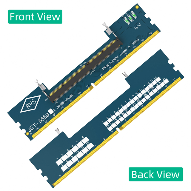 Laptop DDR5 SO-DIMM to Desktop DIMM Memory Adapter Converter Card in Stock