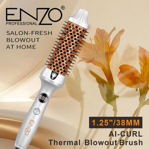 แปรงหวีผม ENZO EN-2230 แบบ 2 in 1 สำหรับจัดแต่งทรงผม ดัดผม และยืดผม ช่วยสางผมไม่พันกัน เหมาะสำหรับผมต่อ - Product Image 3