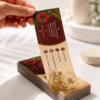 Cartes de visite professionnelles de luxe personnalisées en forme allongée avec impression offset, estampage à chaud et plastification pour la promotion