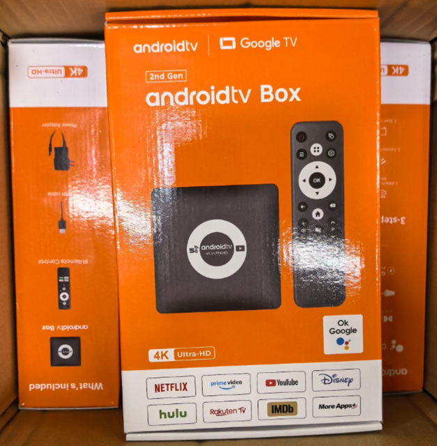 Android TV 4K Network Set-Top Box with Wireless Wi-Fi and for Cable