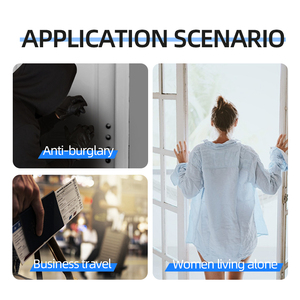 Alarma de entrada de puerta de seguridad de viaje de hotel portátil de fabricante, cuña de puerta, seguridad antirrobo, alarma de Tope de puerta de 130dB - Product Image 4