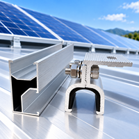 Système de support solaire, kit de fixation en L pour rail en aluminium, pour projet d'installation de panneaux photovoltaïques