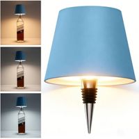 Lampe LED rechargeable à commande tactile pour bouteille de vin avec lumière ambiante RGB pour bar, salle à manger, type insert, veilleuse