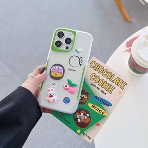 Vui Vẻ 3D Dễ Thương Ít Thỏ Phim Hoạt Hình TPU + PC Chống Sốc Không Thấm Nước Điện Thoại Di Động Trường Hợp Đối Với 14/15/16 Pro/Max - Product Image 4