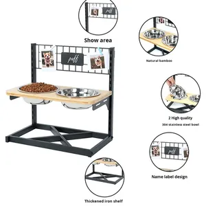 Hot-Selling Eco-Friendly Adjustable Pet <strong>Bowl</strong> <strong>Stand</strong> Solid Pattern Elevated <strong>Dog</strong> Feeding <strong>Bowls</strong> Cross-Border Hot-Selling Product - Product Image 3