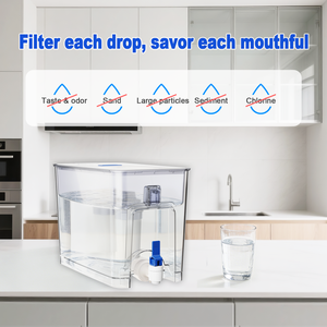 Carafe filtrante manuelle sans BPA de 300 gallons pour usage domestique et extérieur, pot à <span class=keywords><strong>eau</strong></span> portable en ABS, vente en gros - Product Image 4