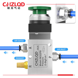 Chzlqd Pneumatic Valve Jm322Pb Two Way Three Way Mechanical Valve For Air Control With Soft Sealing Type - Product Image 1