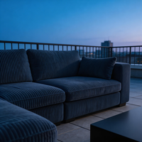 Gemütliches Cloud-Ecksofa mit integriertem Waschbecken für Familien-Filmnächte – gefertigt mit Cloud-Ecksofa und 80-Zoll-Cloud-Couch