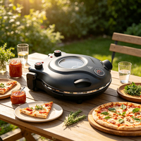 Four à convection électrique compact de 12 pouces avec commande numérique pour usage domestique et hôtelier, fonctions de grillage et de cuisson LMP-603