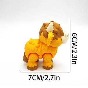 Ornements de vache multicolores imprimés en 3D transfrontaliers, cadeaux, jouets tendance, figurines créatives, articulations d'animaux, décorations de jouets - Product Image 2
