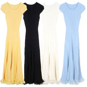 New Arrival Slim Fit Short Sleeve Dress Women's Charming and Elegant Long <strong>Knit</strong> <strong>Dres</strong> - Product Image 5