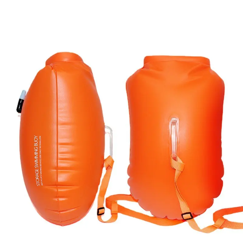 طعم السباحة في المياه المفتوحة، طعم السلامة للسباحة في الهواء الطلق والغوص، PVCحقيبة مقاومة للماء مع حقيبة هوائية قابلة للنفخ، طعم السلامة