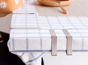 12 pinces à <span class=keywords><strong>nappe</strong></span> classiques en acier inoxydable de marque HY, pour table à manger, de bonne qualité - Product Image 3