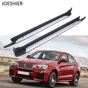 JOESHIER โรงงานจีน ผลิตอุปกรณ์ตกแต่งรถยนต์ บันไดข้างรถ SUV สำหรับ BMW X4 F26 ปี 14-18 ทำจากอลูมิเนียมอัลลอย สำหรับขับขี่ออฟโรด - Product Image 1