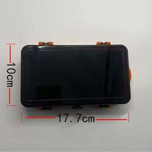 Boîte à leurres double face Ztc436, 17.7cm x 10cm, multifonction, rangement pour matériel de pêche, plastique orange universel - Product Image 1