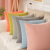 Bas prix moderne élégant multicolore coton lin housse de coussin Style nordique décor à la maison jeter taie d'oreiller lin