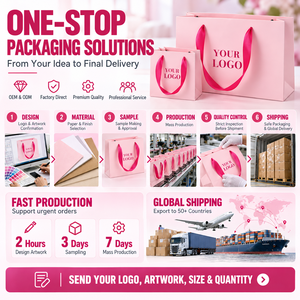 Bolsa de Papel Kraft con Asa Larga para Regalo, con Logotipo Estampado en Oro, Bolsa de Regalo para Alimentos, Bolsas para Entrega de Comida, Lote de Bolsas para Comestibles - Product Image 6