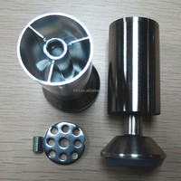 Pied de canapé en alliage d'aluminium, tube épais de 50 mm de diamètre, chromé, pied de table basse en aluminium, pieds de meubles en métal