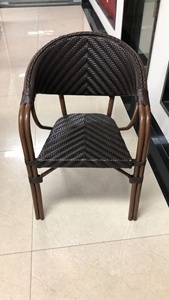 OTA-8105,Manufactory Aluminum <strong>Bamboo</strong> Outdoor Rattan Metal <strong>Chair</strong> With Armrest Patio Garden Outdoor Rattan Metal <strong>Chairs</strong> - Product Image 5