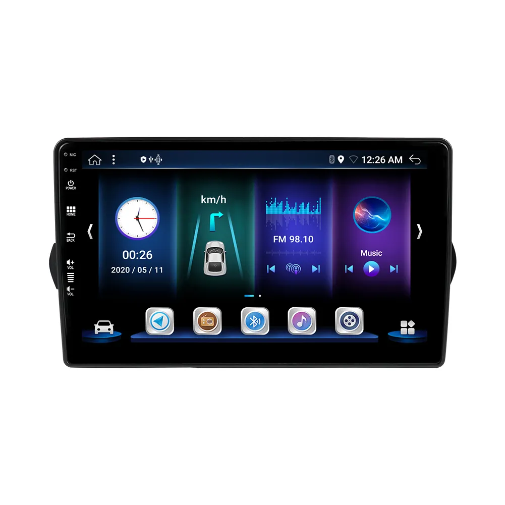 Android id11 9 ''touch screen, rádio de carro multimídia com dvd player para fiat egea carautoplay mp5 360, câmeras traseiras de navegação