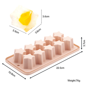 Dụng Cụ Làm Kem Nhà Bếp 10 Lỗ Silicone Hình Ngôi Sao Nhỏ Khay Làm Đá - Product Image 3