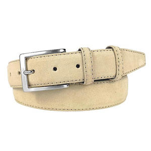 Sabuk kulit Suede gesper Pin paduan desain sederhana kustom pabrik untuk setelan Jeans kasual pria - Product Image 1