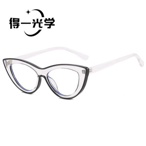 Cat Eye Glasses <b>Red</b> Frame Pc <b>Material</b> Anti Blue Light Unisex - Product Image 5